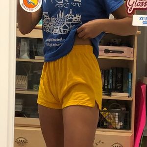 Yellow shorts